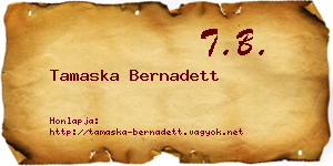 Tamaska Bernadett névjegykártya