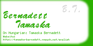bernadett tamaska business card